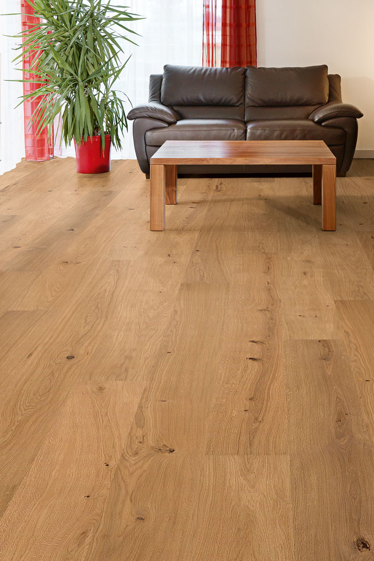 Landhausdiele Eiche Naturals im Wohnzimmer