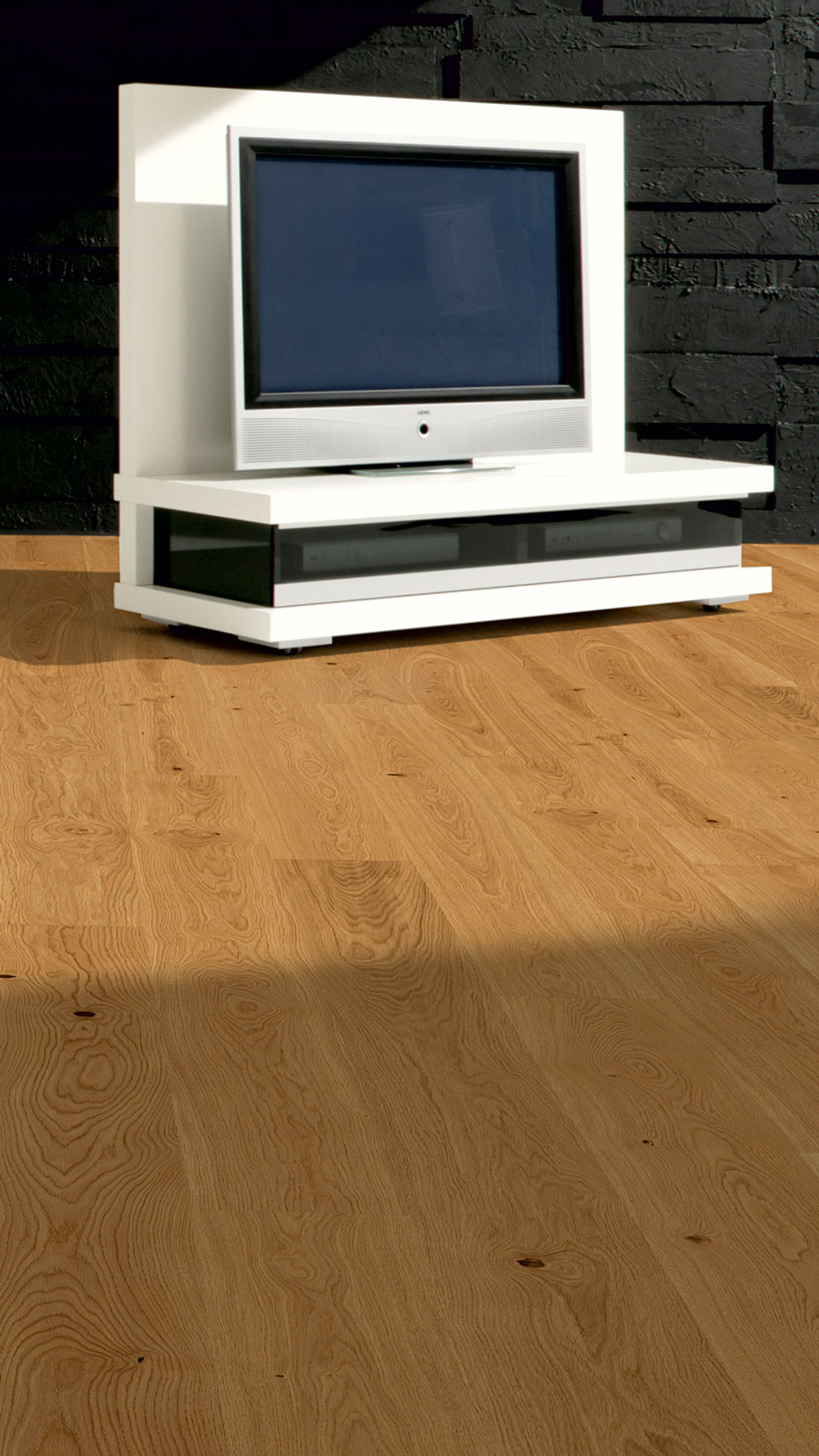 Landhausdiele Eiche Natura im Wohnzimmer