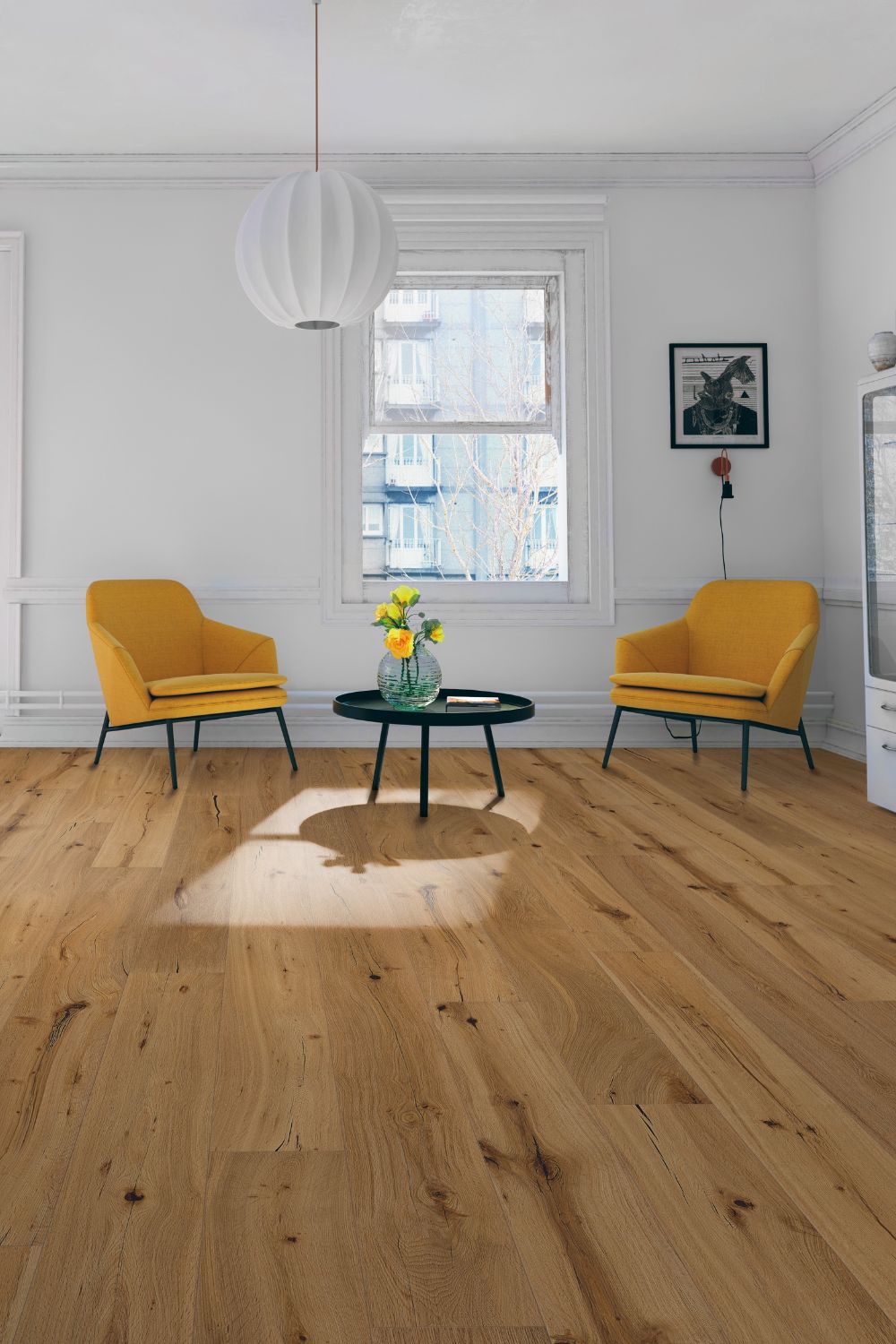 Landhausdiele Eiche Helgoland im Wartezimmer