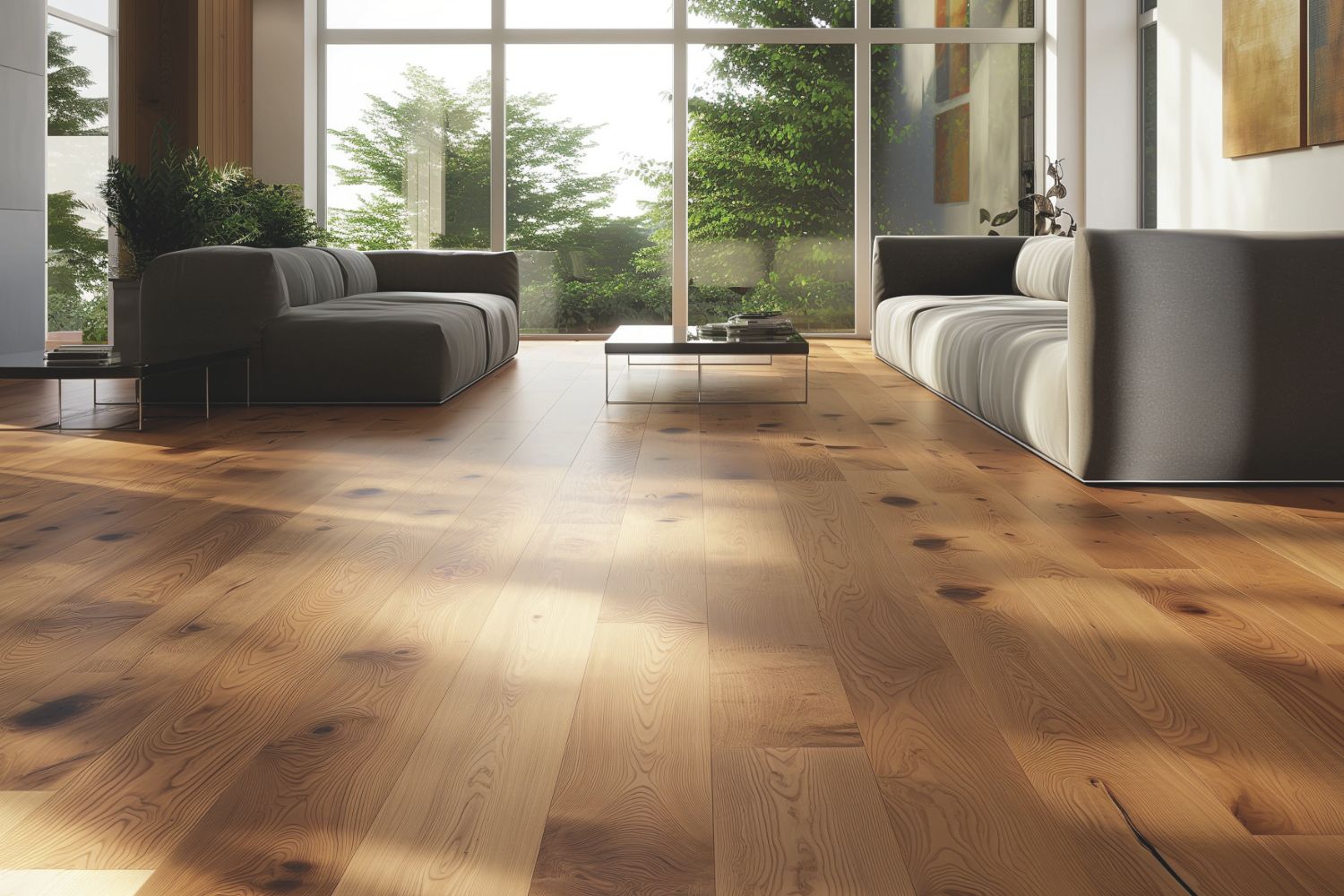 Landhausdiele Eiche Mountain im Wohnzimmer