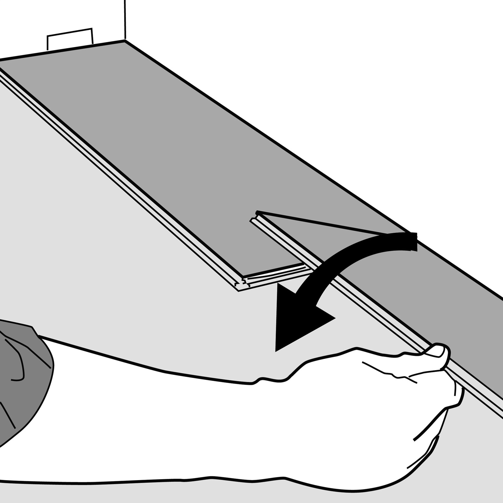 Schritt 3 Dielen aneinander klicken Parkettdielen aneinander klicken