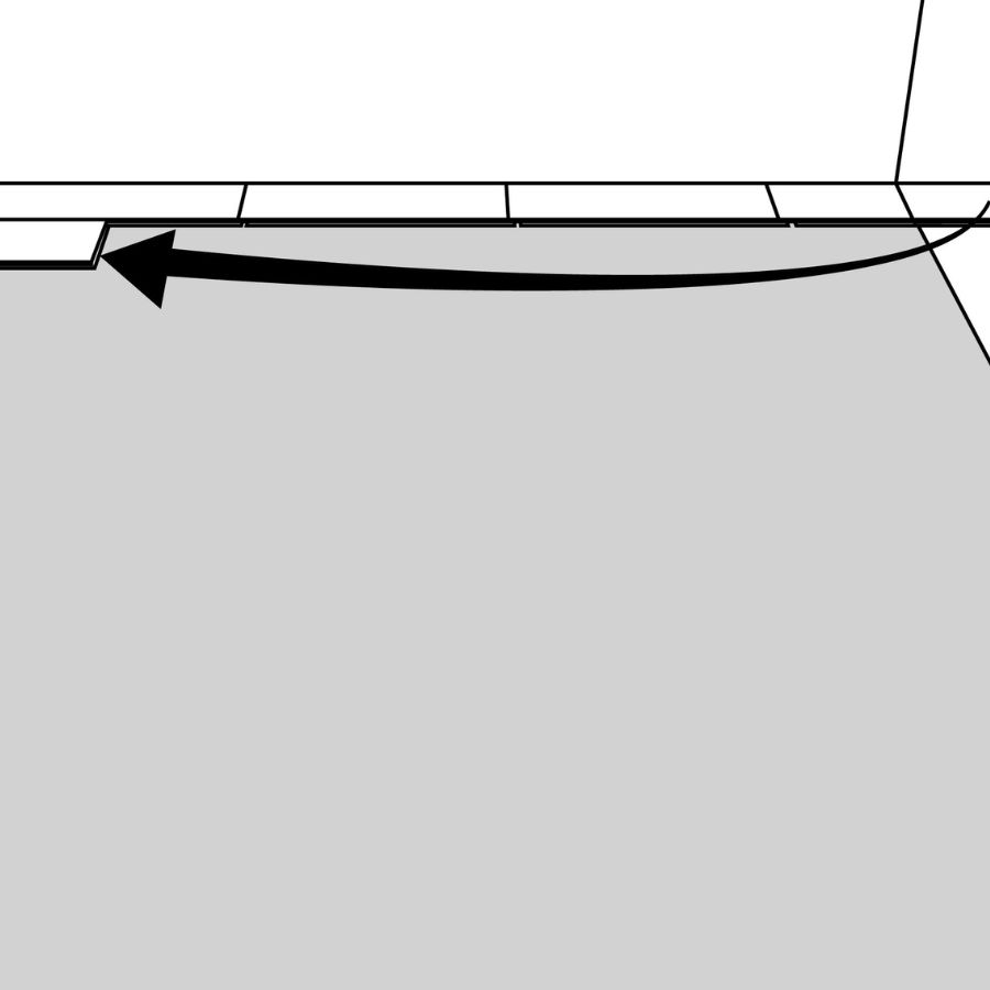 Schritt 4 Mit Endstück beginnen Zweite Reihe der Parkettdielen mit Endstück beginnen