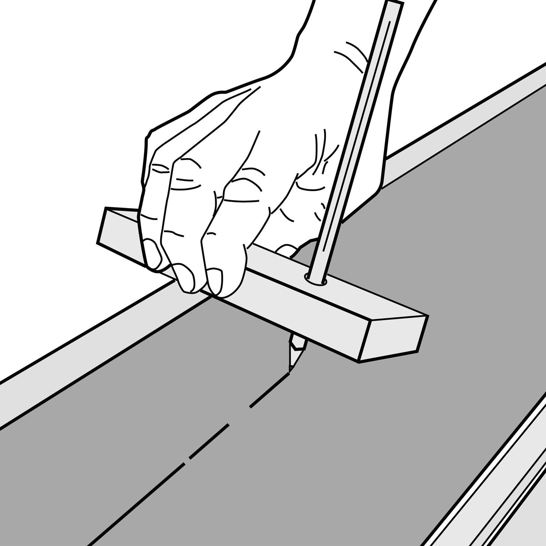 Schritt 7 An krumme Wände anpassen Parkettdielen an krumme Wände anpassen