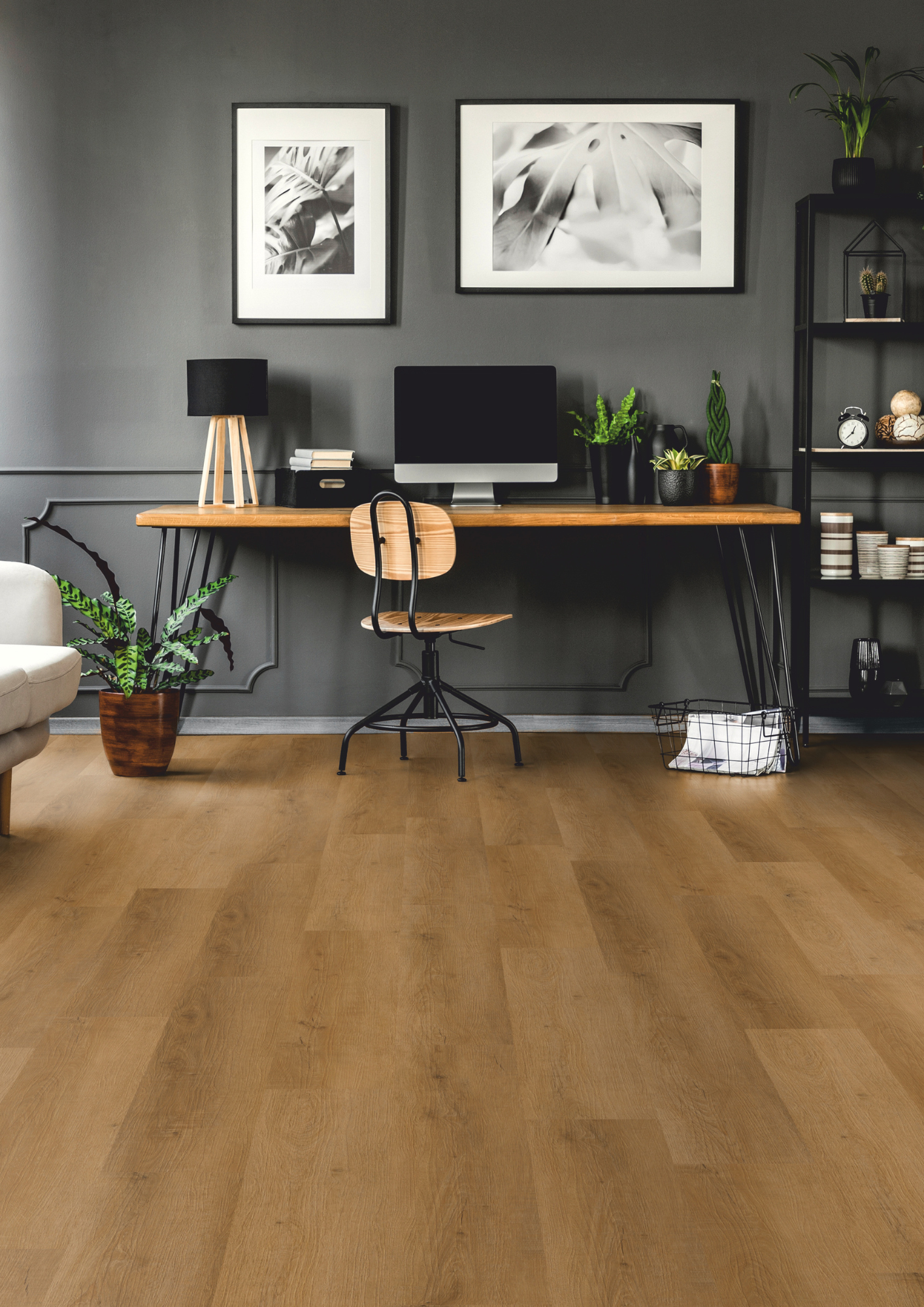 Landhausdiele Roteiche im Büro