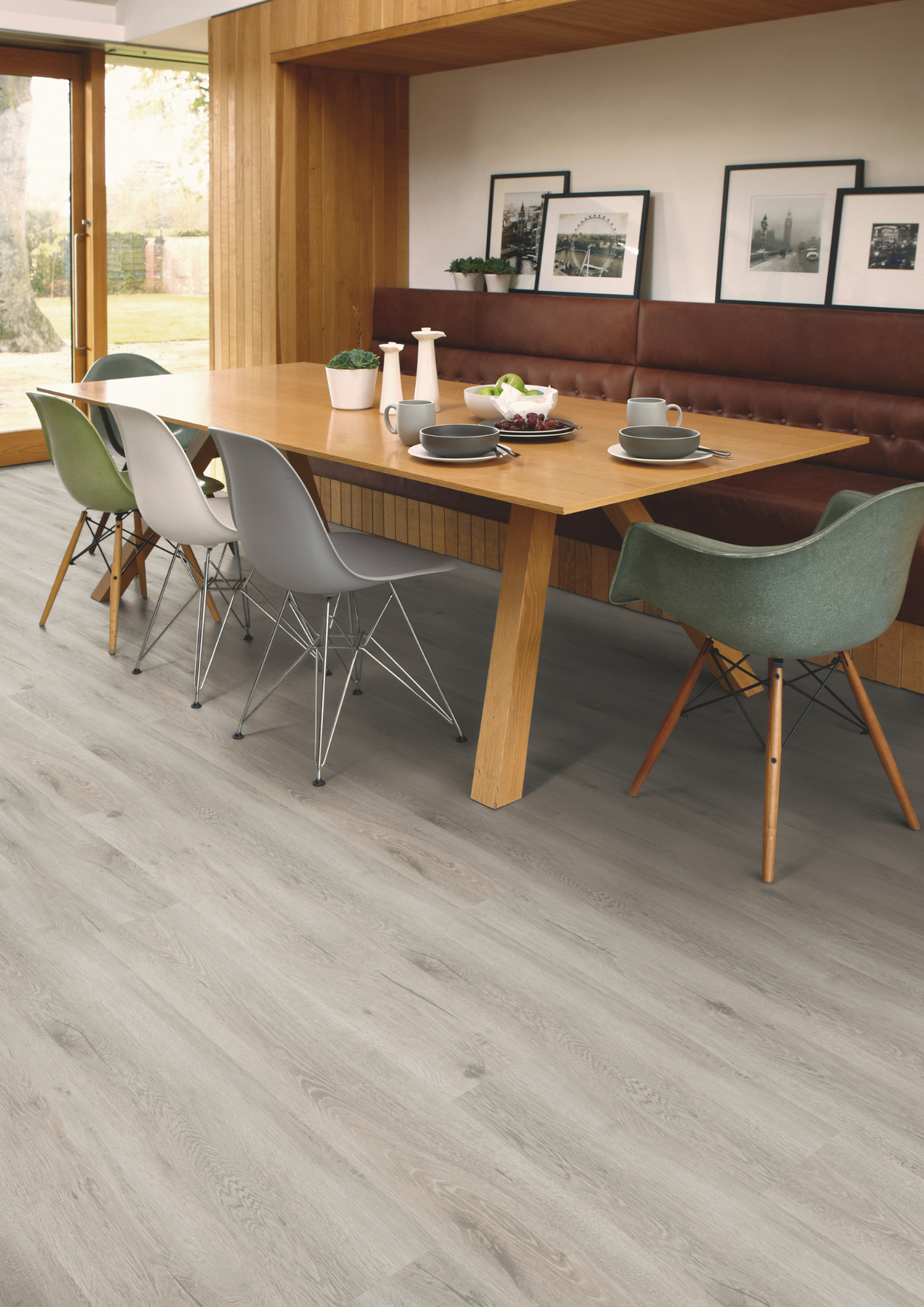 Vinylboden Risseiche weiß in der Küche