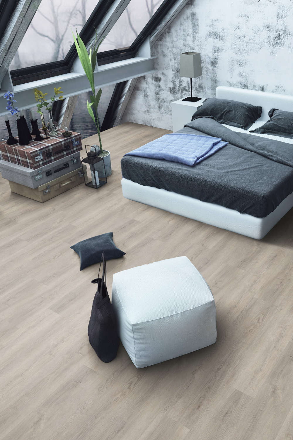 Vinylboden Motala im Schlafzimmer