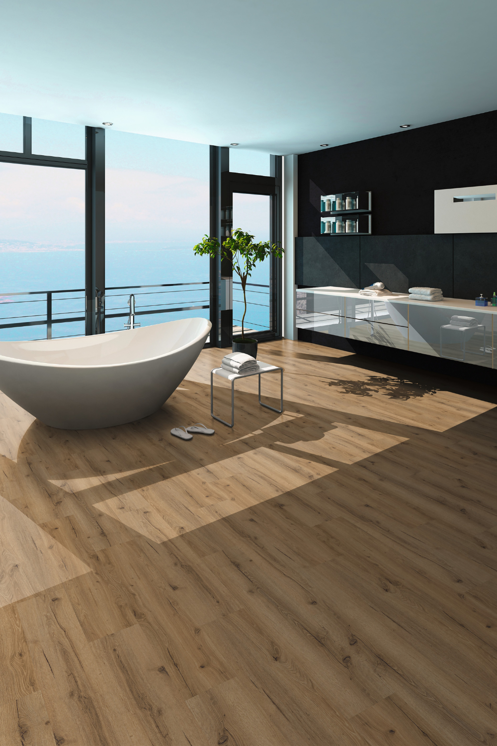 Vinylboden Östersund im Badezimmer