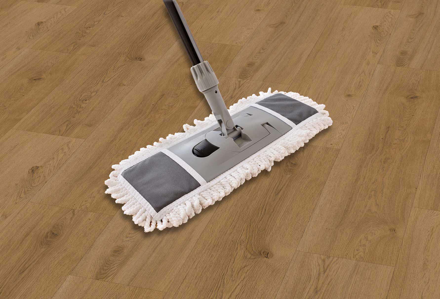 Pflege vom Vinylboden Laholm Richtige Pflege bei Landhausdiele Eiche sand beige