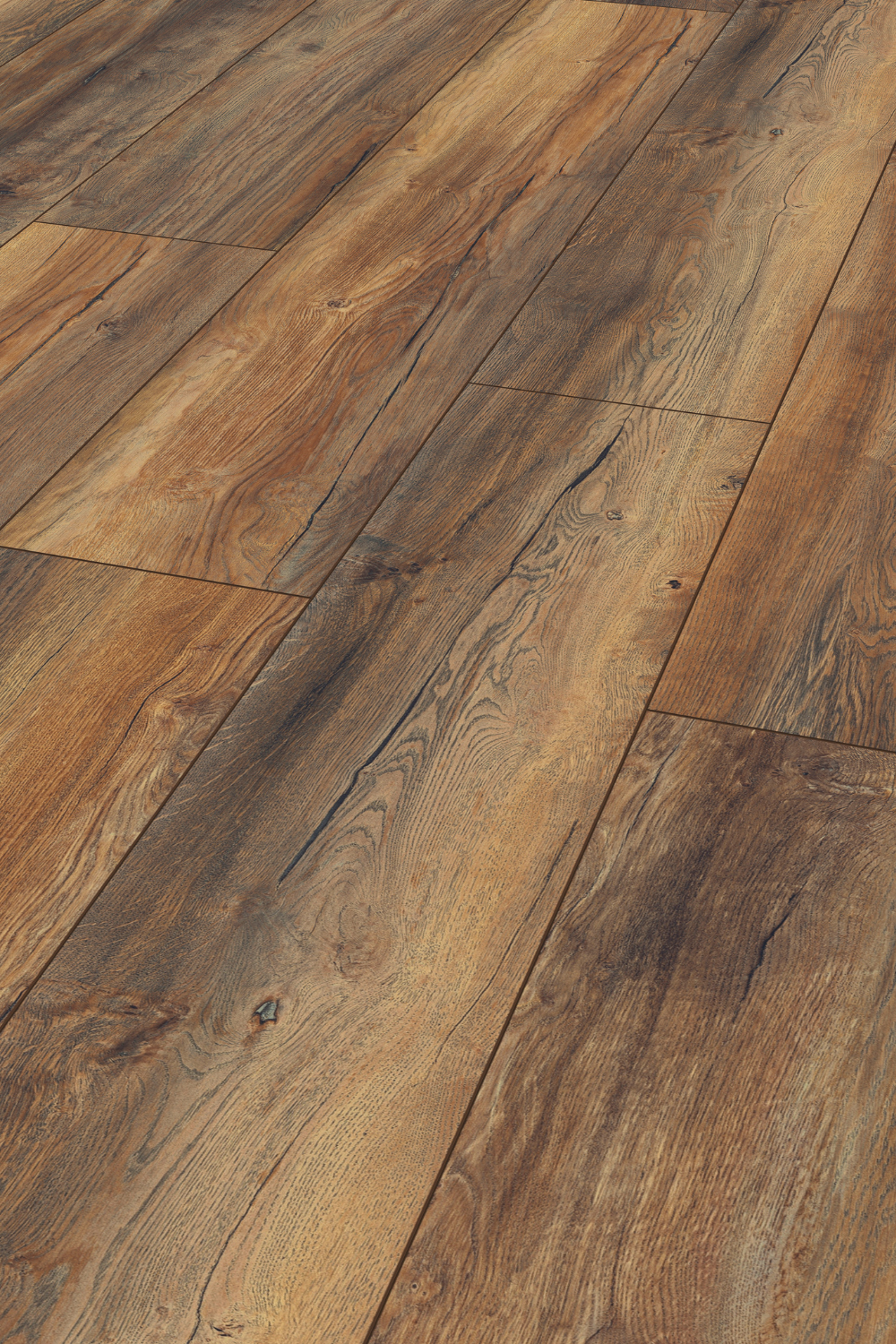 Laminatboden Eiche Bright Brown im Detail