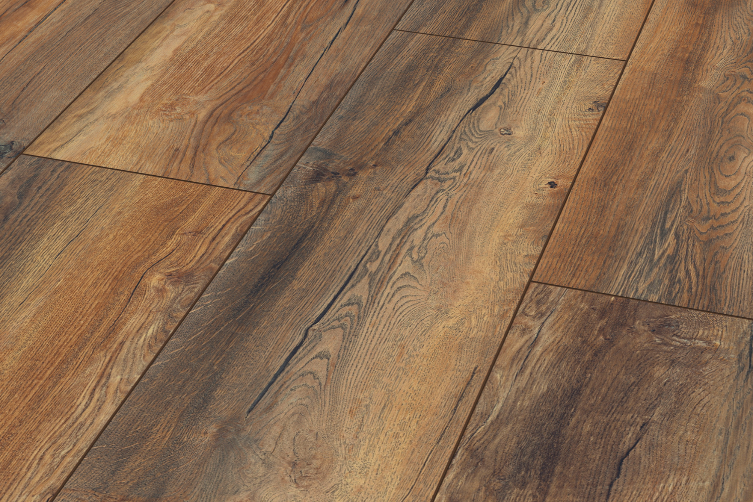Laminatboden Eiche Bright Brown im Detail