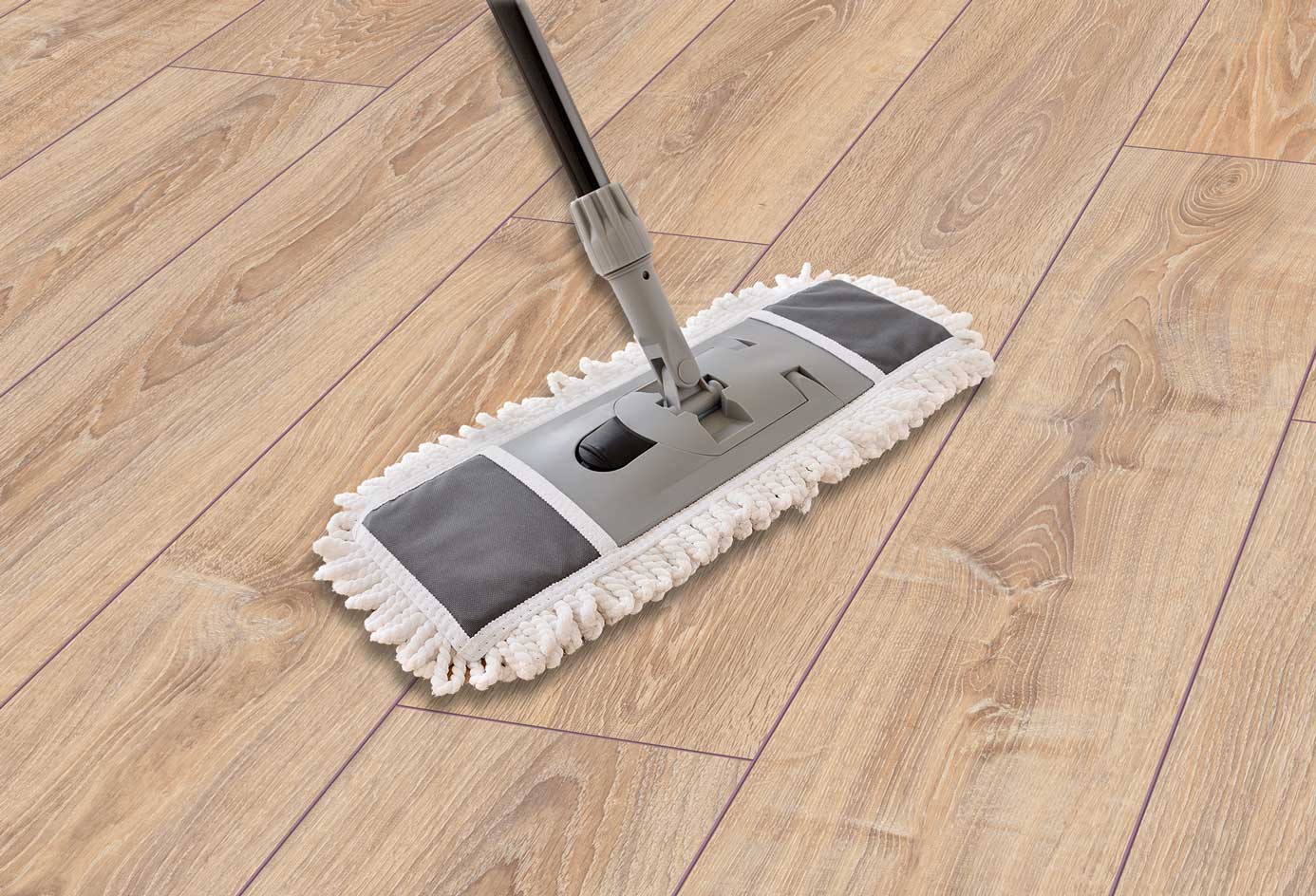 Pflege vom Laminatboden Vittorio bianco Richtige Pflege bei Landhausdiele Eiche sand beige